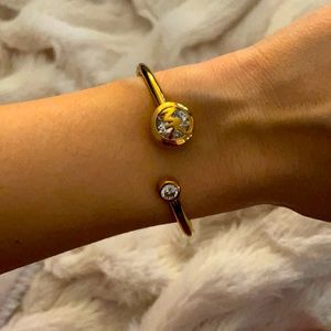 MICHAEL KORS Logo Gold/Diamond Adjustable Bangle✨